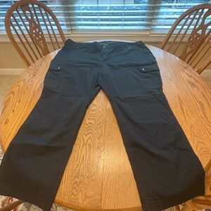 Duluth Trading Co Fire Hose Duluthflex Cargo Pants Womens Plus 28W Black 28W 31